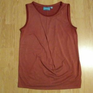 Vera Wang Burgundy Sleeveless Top